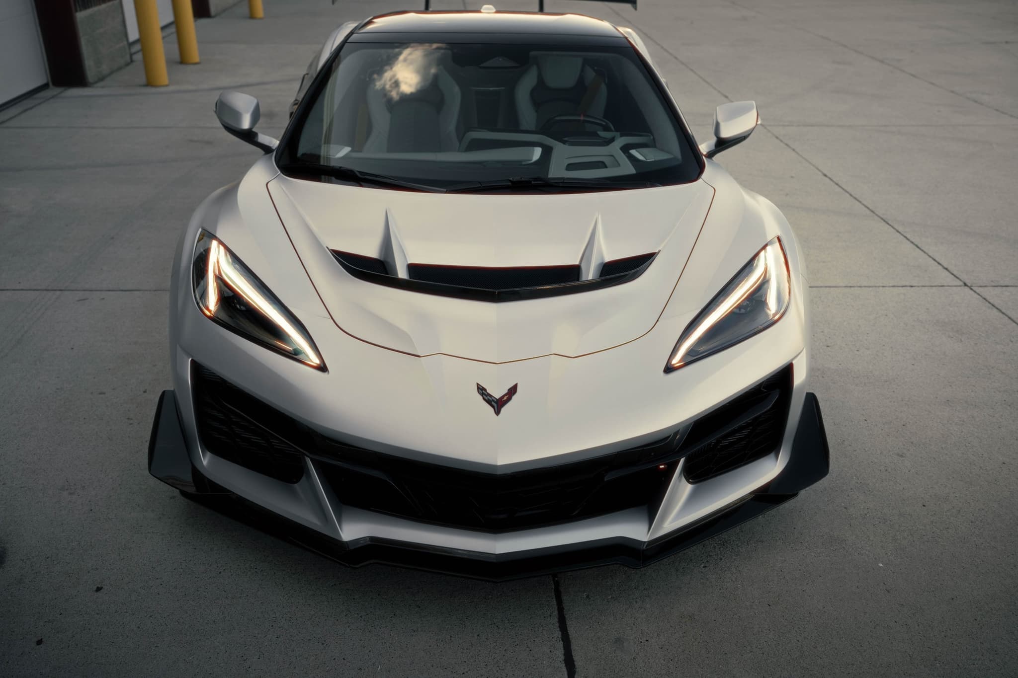 Chevrolet Corvette Z06 front view with full-front paint protection film